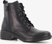 Harper leren dames veterboots zwart - Maat 42