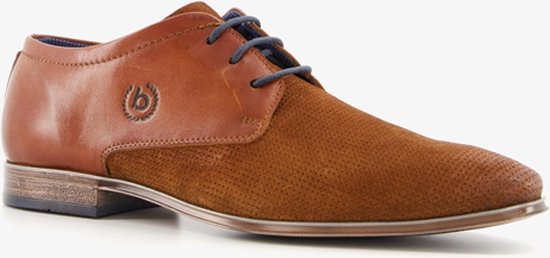 Bugatti leren heren veterschoenen cognac - Maat 42