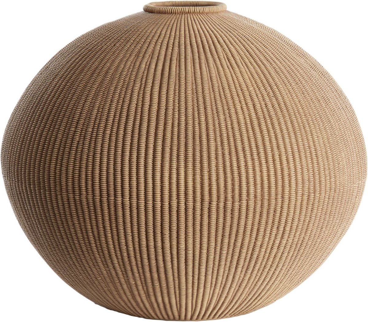 Light & Living Vaas Valerie - Bruin - Ø46cm - Synthetisch-Kunststof - Oosters - Bloemenvaas - Woondecoratie - Decoratieve vaas voor woonkamer of slaapkamer