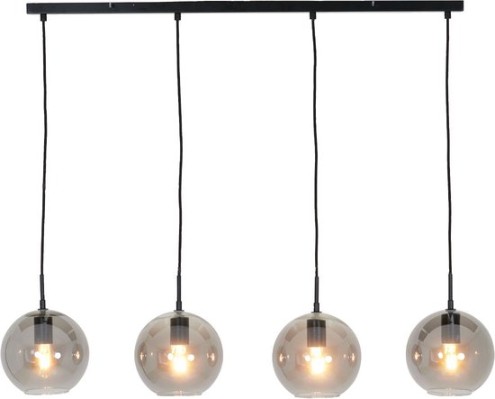 Light & Living Hanglamp Subar - Smoke Glas - 114x20x120cm - 4L - Modern - Hanglampen Eetkamer, Slaapkamer, Woonkamer
