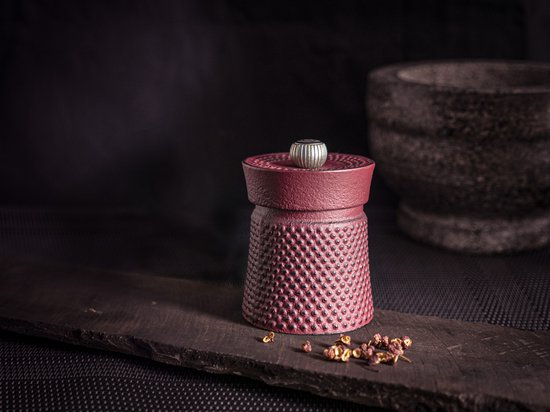 Moulin à poivre Peugeot Bali Fonte 8 cm - Rouge - Fonte