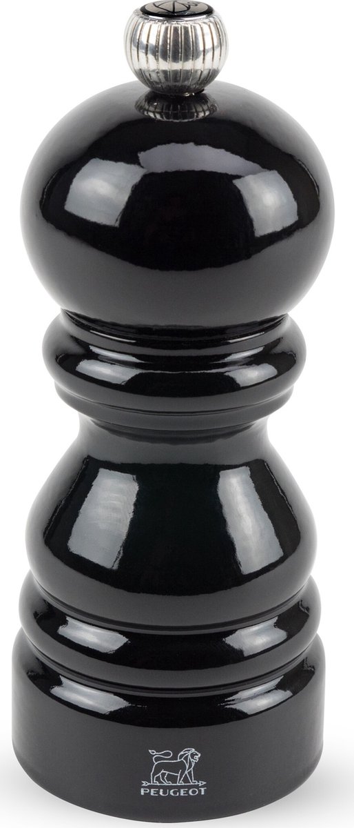 Peugeot Paris pepermolen - 12 cm, zwart gelakt beukenhout