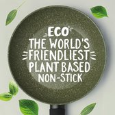 Eco antiaanbak-braadpan - antiaanbaklaag op plantaardige basis - gerecycled en recyclebaar - PFOA-vrij - inductie - groen, 28cm