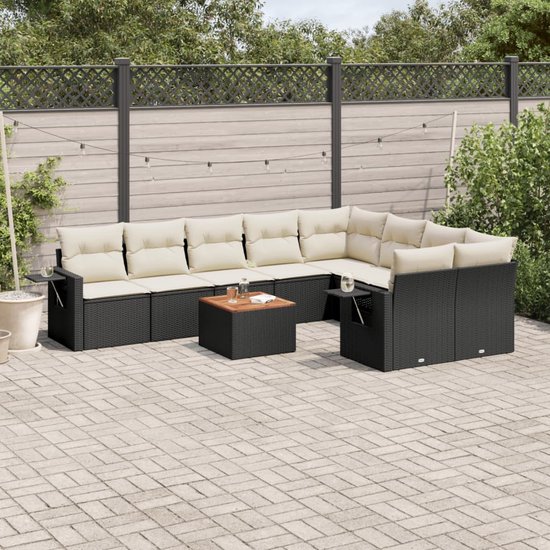 vidaXL-10-delige-Loungeset-met-kussens-poly-rattan-zwart