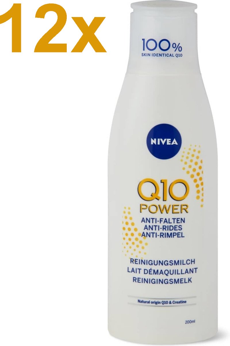 Goedkoopste NIVEA - Q10 Power - Reinigingsmelk - Anti-Rimpel - 12x 200ml - Voordeelverpakking