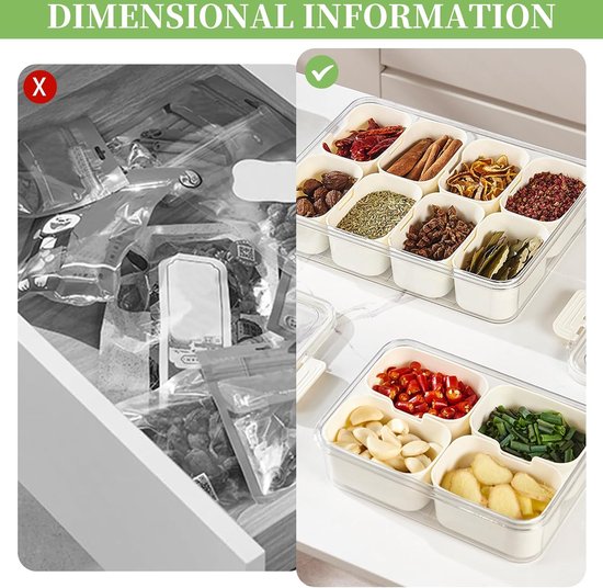 Snackbord, kunststof, snackbox, snackbord met vakken en deksel, snackschaal met handvat, snoepbord, serveerbord, snackdienblad, bewaardoos voor noten, gedroogde vruchten, snacks Snackbord, kunststof, snackbox, snackbord met vakken en deksel, snackschaal met handvat, snoepbord, serveerbord, snackdienblad, bewaardoos voor noten, gedroogde vruchten, snacks