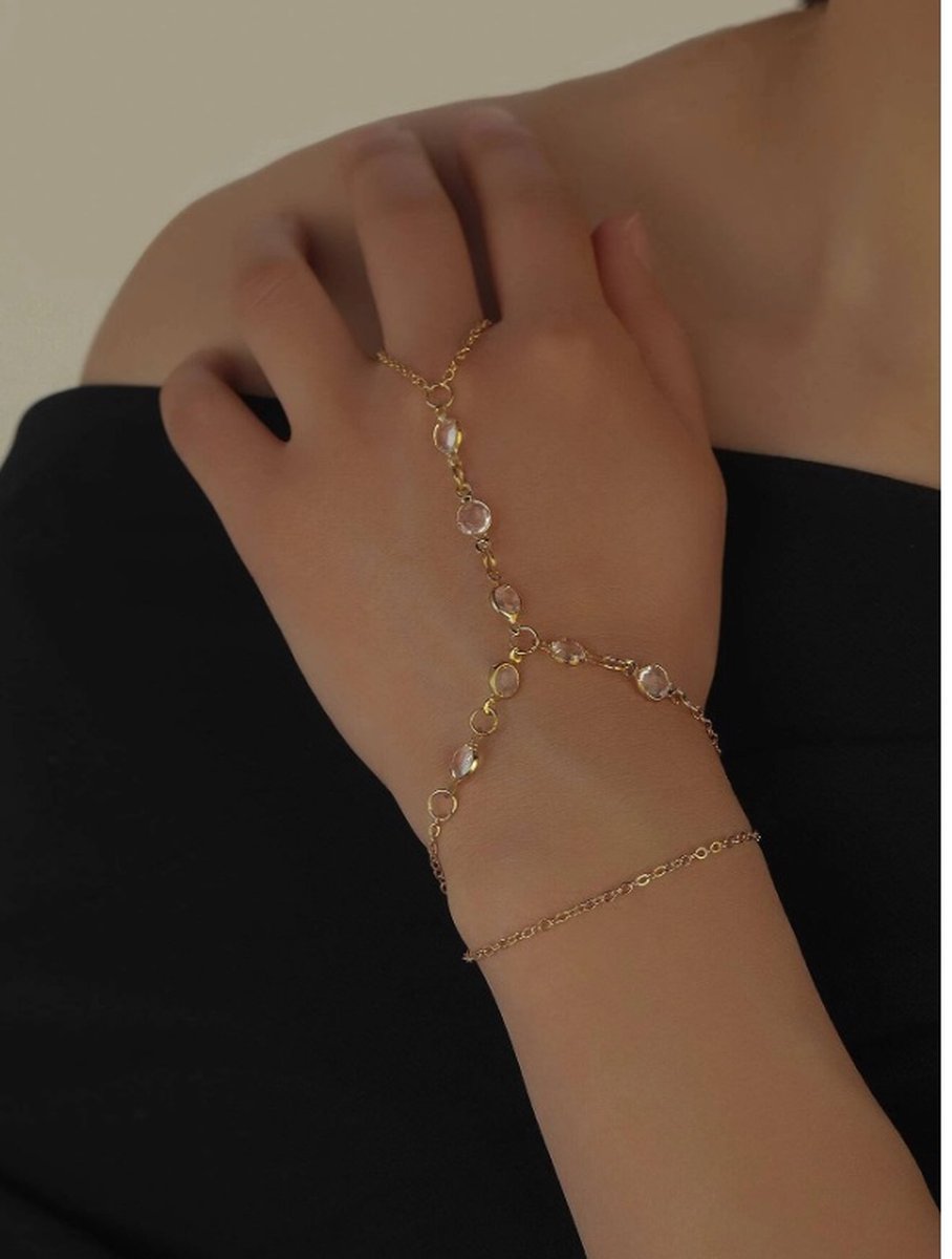 Handsieraad - handketting - statement armband - all Around Bracelet - all over bracelet - mystic armband - gecombineerde armband - bracelets - iconic - armband - armband dames - forever connected armbanden - handchain - hand chain - handketting