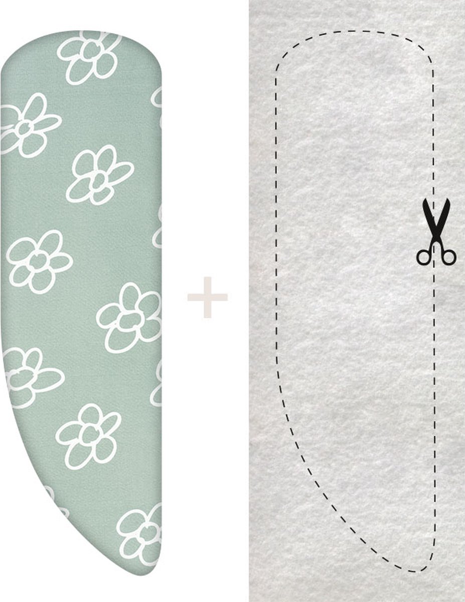 Goedkoopste Leuke Strijkhoezen - Asymmetrische strijkhoes - maat A-XXL - met een Molton