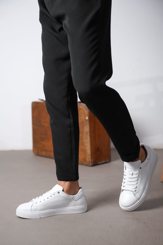 Baskets pour femmes Homme Premium Wit Cuir &Djayds - Wit - Cuir Véritable - Baskets pour femmes - Chaussures pour femmes - OD 210 - taille 45