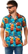 OppoSuits Shirt - IT - Heren Carnaval Overhemd - Halloween Shirt - Korte Mouwen - Zwart - Maat: XL