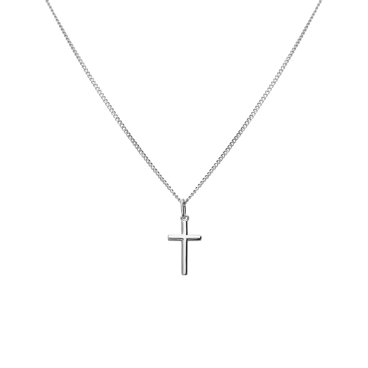 Massief zilveren ketting hanger kleine camargue kruis van de heilige