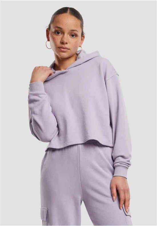 Urban Classics - Oversized Light Terry Crop Hoodie - 5XL - Lila