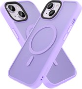 IYUPP Bumper geschikt voor iPhone 13 Hoesje Paars Lila - Geschikt voor MagSafe - Shockproof