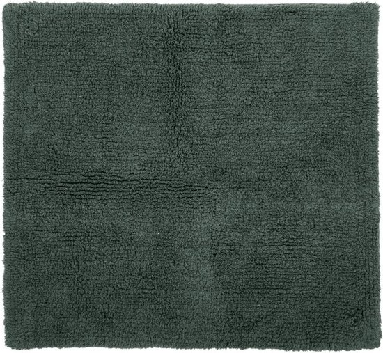 Tiseco Home Studio - Tapis de bain RIVA - - SET/2 - 100% coton - antidérapant - Carré - 60x60 cm - Vert foncé