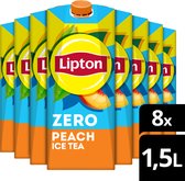 Lipton Ice Tea Peach - Zero Sugar - vol van smaak, zonder suiker - 8 x 1.5L
