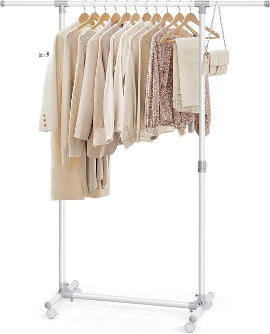 Kledingrek Horgau 180x120x40 cm zwart en walnootkleurig [en.casa] | premiumXL
