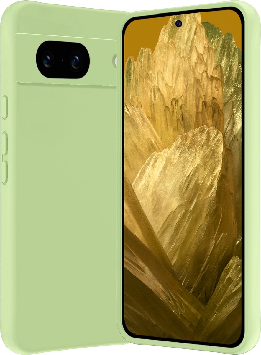 Hoes - Geschikt voor Google Pixel 8a - Sterk & Shockproof - Hoesje Cover - Siliconen Case - Groen