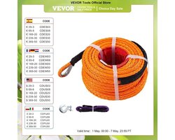 - Sleeptouw - Trektouw - Sleepkabel - 30M - 100ft - Oranje - Kabel