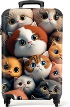 NoBoringSuitcases.com® - Kinderkoffer reiskoffer kittens - Trolley koffer kind - 55x35x25