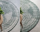 Flycarpets Elle Decoration - Rond - Binnen & Buitenkleed - Omkeerbaar - Gemini - Groen - 200x200 cm