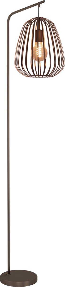 EGLO Espinal Vloerlamp - E27 - H 170 cm - Brons - Staal
