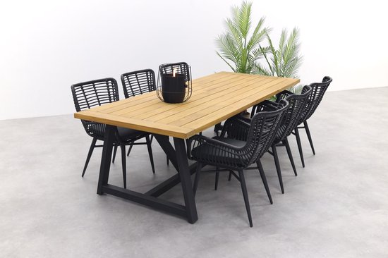 Ensemble de jardin Jasmine noir/Noah -7 pièces