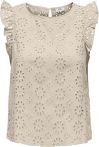 Jacqueline de Yong Top Jdyvola S/l Embroidery Top Wvn 15312383 Sandshell Dames Maat - L