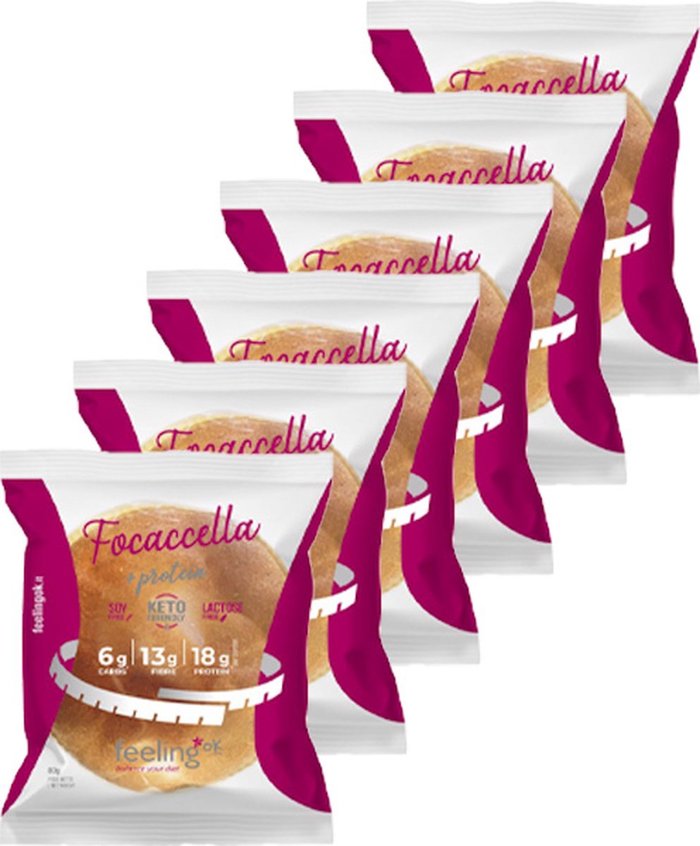 Goedkoopste Feeling OK | Focaccella | 6 stuks | 6 x 80 gram