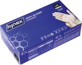 Hynex Vinyl handschoenen L Transparant/ Wit 100/doos 4,5gram