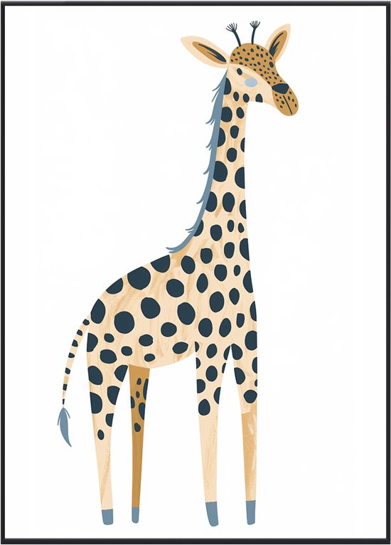 Giraf kinderkamer poster - Babykamer decoratie - A4 formaat - 1 stuks