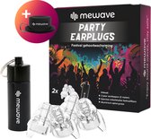 Mewave - Festival oordoppen - oordopjes - 2 paar earplugs met festival filter - Partyplug - Gehoorbescherming - 18 dB - Inclusief Loop Festival dop - Partydop - Flessen dop