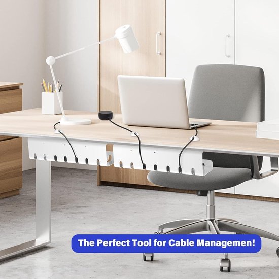Kabelgoot Bureau 2 Stuks kabelmanagement - Geen Boor kabelorganizer