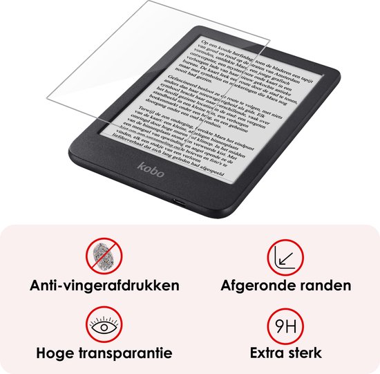 Screenprotector Geschikt voor Kobo Clara BW Screenprotector Bescherm Glas Tempered Glass Screen Protector - 2 PACK van Brandoners — afbeelding 3