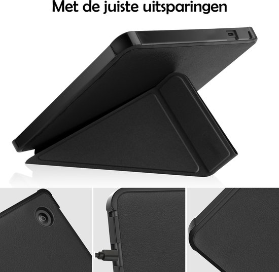 Hoesje Geschikt voor Kobo Sage Hoes Bescherm Hoesje Case Sleep Cover Trifold Met Screenprotector - Hoes Geschikt voor Kobo Sage Hoesje - Zwart van Hoesje  — afbeelding 3