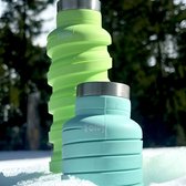 EasyFold Foldy Groen - Opvouwbare fles - 600 ML - Mint Groen - Sportfles - Drinkbeker - Duurzaam - Reizen - Waterfles - Milieuvriendelijk - Sport - Hardlopen - Portable drinkfles - Wereldreis - Gezond - Kinderfles - Stay hydrated - Cadeau idee