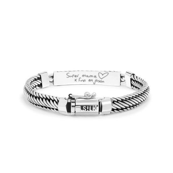 SILK Jewellery - Bracelet en Argent - Tissage - 747.21 - Taille 21, 0