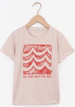 Sissy-Boy - Rood gestreept T-shirt met artwork
