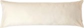 Homescapes Taie de Traversin plat en coton 200 fils Crème 50 x 140 cm Env