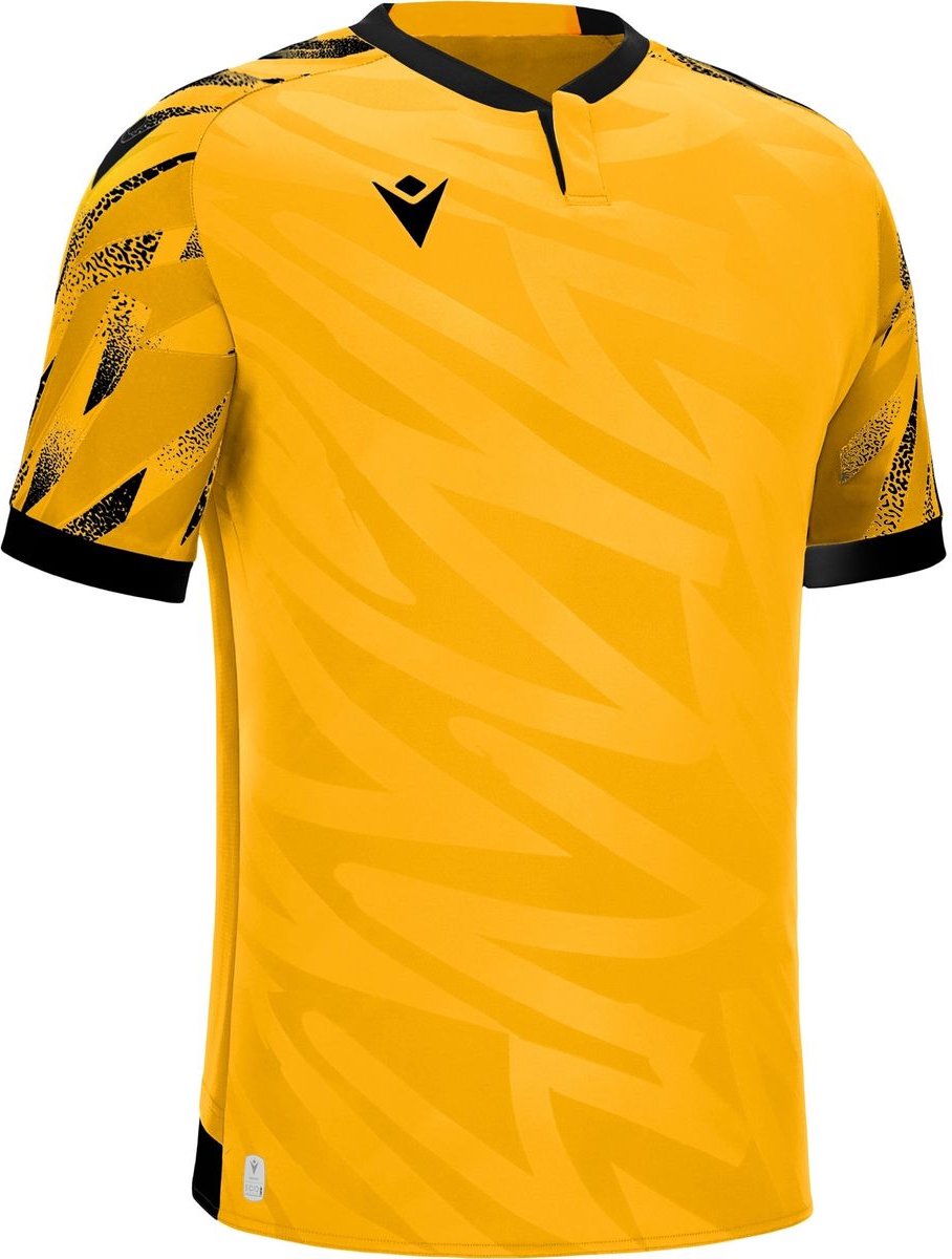 Macron Themis Eco Shirt Korte Mouw Heren - Amber / Zwart | Maat: L
