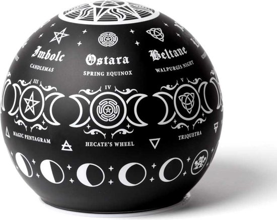 Alchemy - Lampe de table lumineuse Globe calendrier païen - Zwart