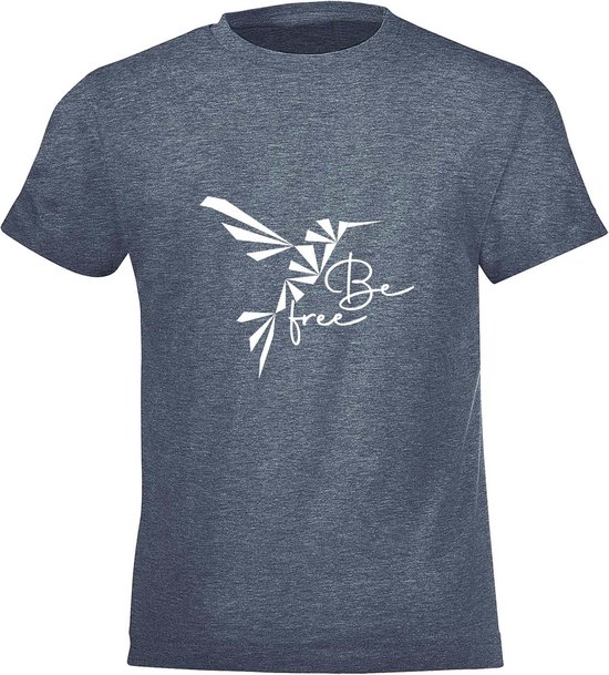 Be Friends T-Shirt - Be free Vogel - Vrouwen - Denim - Maat S