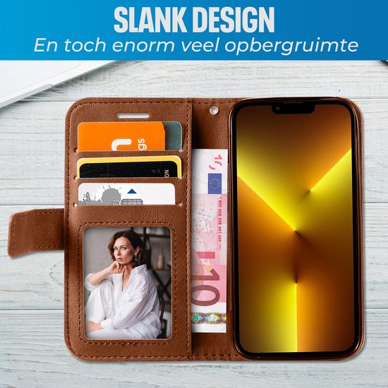 Étui adapté pour Samsung Galaxy A25 - Bookcase - Porte carte - Portefeuille - Motif - Simili cuir - Marron