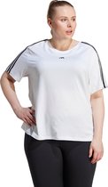 adidas Performance AEROREADY Train Essentials 3-Stripes T-shirt (Grote Maat) - Dames - Wit- 3X