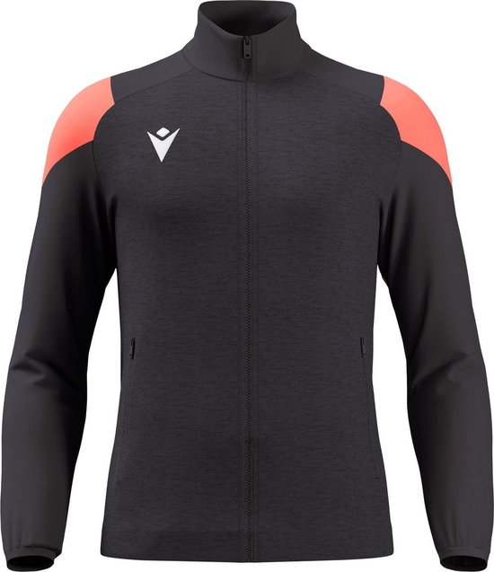 Macron Glory Vanir Top Full Zip Heren - Antraciet / Coral Fluor | Maat: L