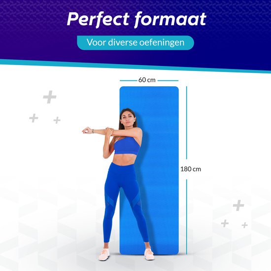 Duurzame Yogamat van Extra dik TPE en Kurk (6mm) met ONLINE Sportschema - Sport en Fitness mat met voorbeeldoefningen extra zacht | Vitalic