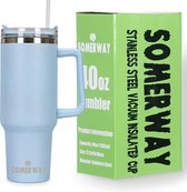 Roestvrij Dubbelwandige Geïsoleerde Koffiebeker met Deksel - Praktische Reismok voor Warme en Koude Dranken - BPA-vrij - Duurzaam RVS -1120 ml 400 ml