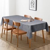 Spatwaterdicht tafelkleed voor keuken, eetkamer, buiten, rechthoekig, waterdicht tafelkleed voor woonkamer, 135 x 180 cm, grijs