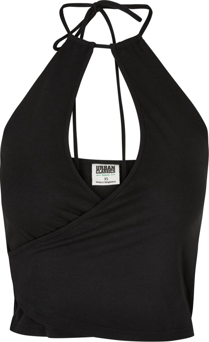 Urban Classics Short Wrapped Neckholder Mouwloze top 4XL Zwart