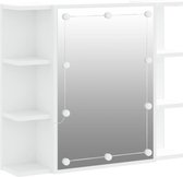 vidaXL Armoire à miroir avec éclairage LED Blanc 70 x 16,5 x 60 cm