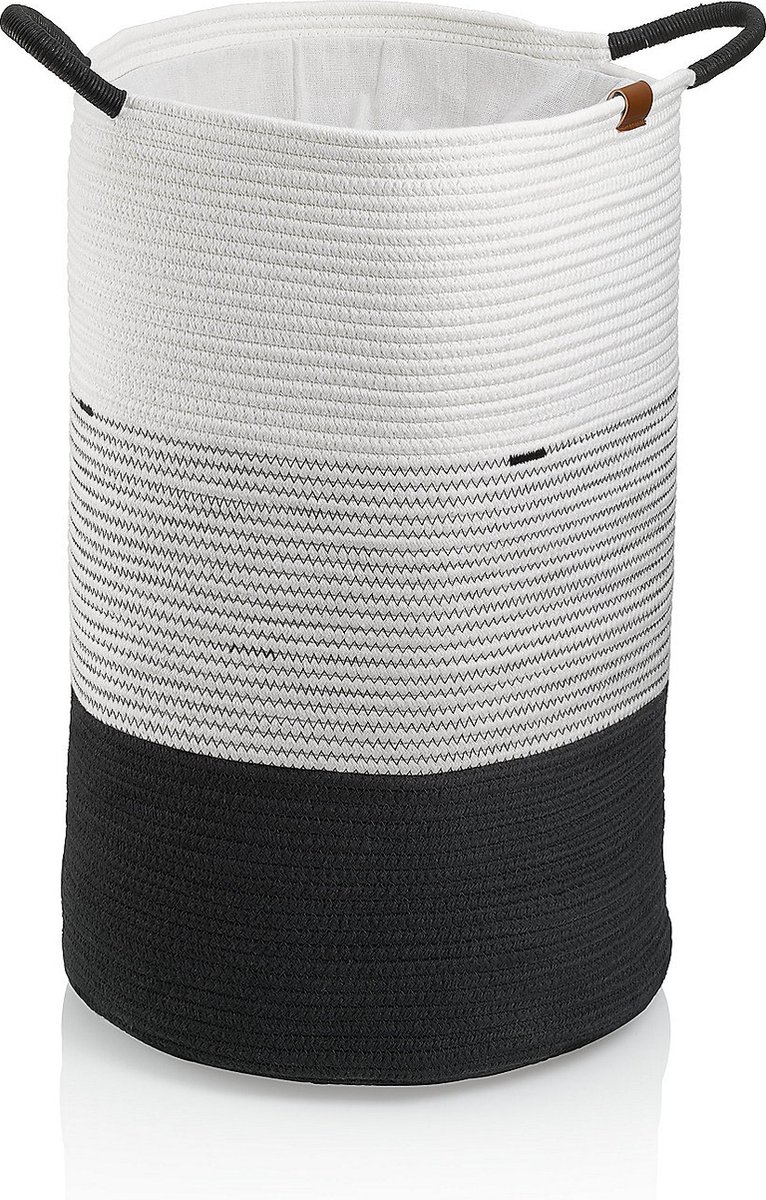 Goedkoopste Wasmand, 40 x 57 cm, Rond, Wit/Zwart - Kela | Hedda